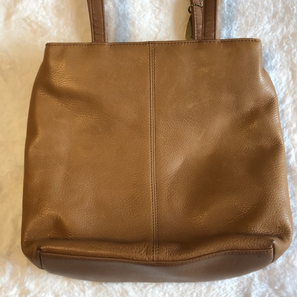 Genuine Leather Zipper Front Shoulder Bag Purse - Picture 5 of 14